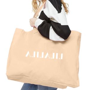 Sacs de courses en gros, sacs en toile de coton bio réutilisables, impression personnalisée, sac de plage, sac de courses avec logo - Product Image 6