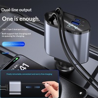 Cargador de Coche con Carga Rápida Modelo 2026 12-24V Puertos Tipo-C y USB Carga por Cable Compatible con Huawei Apple Certificado RoHS