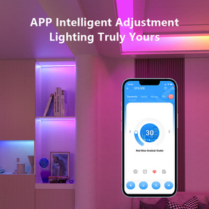 Bande lumineuse LED néon RGBIC intelligente flexible, adressable, étanche, alimentée par USB, avec télécommande et application, de la marque Banqcn. - Product Image 4