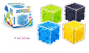 신상품 다채로운 미로 게임 6면 큐브 볼 포함 3D 퍼즐 미로 저금통 - Product Image 6