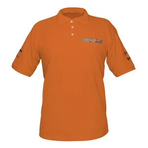 Truper da uomo per Polo tinta unita arancione maglia traspirante t-Shirt taglia da XL a 6XL Dark & Light tecniche ODM fornitura - Product Image 1