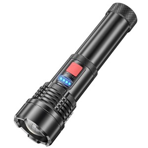 P50 ไฟฉาย LED แบบชาร์จไฟได้ ปรับความสว่างได้ ไฟฉายตั้งแคมป์กลางแจ้ง อลูมิเนียมอัลลอยด์ ใช้งานได้นาน ชาร์จ USB - Product Image 1