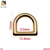 Konektor Cincin D Logam Sudut Kanan Aksesoris Tas untuk Dompet Logo Kustom Grosir