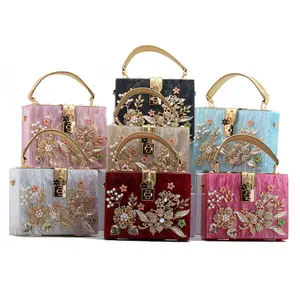 China Wholesale acrylic bag clutch Wedding Party Bridal Ladies vintage fashion purses and handbags 2023