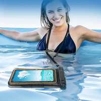 Pochette étanche universelle pour téléphone portable, IPX8, pour piscine, parc aquatique, plage, sac flottant en éponge, housse étanche pour téléphone portable