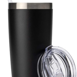 600ml Stainless Steel Vacuum Insulated Coffee Tumbler Lid <b>Straw</b> Double Wall Powder Coated Travel Mug Customizable Design 12-24 - Product Image 6