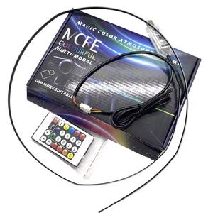 Venta al por mayor Interior del coche LED luz ambiental streamer color mágico atmósfera luz acrílico USB colorido oculto - Product Image 1