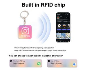 Fabrika Fiyatı Üretici Özel Tasarım Sosyal Medya Paylaşım Etiketi <span class=keywords><strong>Ntag215</strong></span> OEM İnceleme Sayfası Su Geçirmez <span class=keywords><strong>NFC</strong></span> Qr Epoksi Etiket 215 Anahtarlıklar - Product Image 3