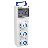 Boîte de jonction électrique combinée étanche pour chantier de construction portable, prise de distribution portable en plastique pour équipement électrique