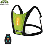 Gilet de signalisation LED pour vélo, réfléchissant, avertisseur lumineux, gilet de signalisation LED sans fil, signalisation de virage pour la course à pied