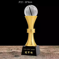Trophée de l'événement sportif Crystal Metal Crafts Trophée et médailles de basket-ball en verre de résine Trophées de cristal en métal Mvp