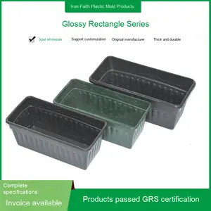 Les fabricants fournissent des pots de fleurs rectangulaires brillants <span class=keywords><strong>pour</strong></span> balcon extérieur et des jardinières diverses spécifications ameublement en plastique - Product Image 2