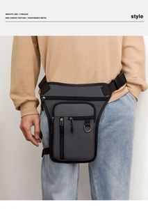 Leapfrog Latest Design <b>Large</b> Capacity Water-Proof Oxford Unisex <b>Pillow</b> Shape Waist Bag Black Crossbody Casual Sport Zipper - Product Image 3