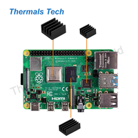 Disipador de Calor Estándar para Raspberry Pi con Dimensiones de 14(L)*14(W)*6(H) mm y 9(L)*9(W)*(H)5 mm