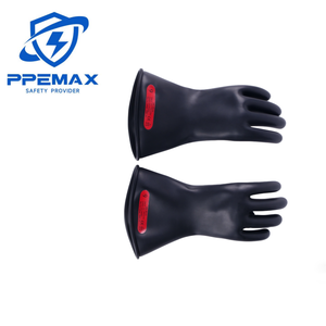 Guantes Aislantes de Voltaje Flexibles de Caucho Negro Clase 0 con Textura Lisa, Guantes de Seguridad para Trabajadores Linieros, Máx. Voltaje de uso 5000V - Product Image 2