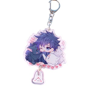 พวงกุญแจอะคริลิคกวนเฉิง 055 ตัวการ์ตูนพร้อมจี้รูปแมว ของขวัญส่วนตัว - Product Image 4