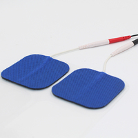 Électrodes autocollantes réutilisables de qualité supérieure pour appareil TENS/EMS, avec support en tissu et gel japonais