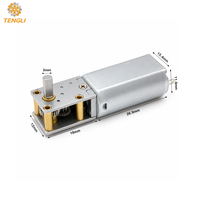 GM1812-050 6V 12V Motor DC Mini Worm Gear dengan Gearbox Logam Sudut Kanan untuk Aktuator & Robot Mini