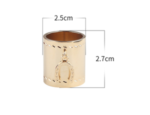 Broche porte-écharpe en acier inoxydable en forme de fer à cheval, accessoire de bijouterie, <span class=keywords><strong>anneau</strong></span> de fixation pour foulard <span class=keywords><strong>femme</strong></span> - Product Image 6