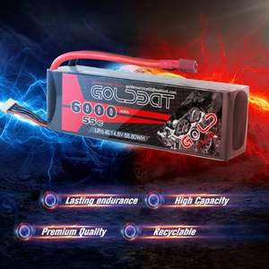 4 4S 14.8V 6000mAh 55C Lipo battery for RC Drone RC plane toys car model aircraft soft batteries pack - Product Image 2