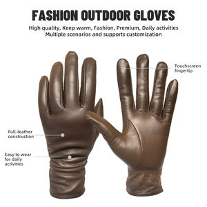 Şık Zarif Deri Su Geçirmez Parmak Arası PU Avuç İçi Unisex Eldivenler Kış Snowboard Kayak Bisiklet İçin Özelleştirilebilir - Product Image 2