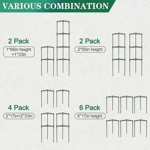 50 Inch Cao Có Thể Điều Chỉnh Nhiệm Vụ Nặng Nề Thép Tháp Dưa Chuột Trellis Leo Nhà Máy Cà Chua Nhà Máy Hỗ Trợ Cọc Cà Chua Lồng - Product Image 3