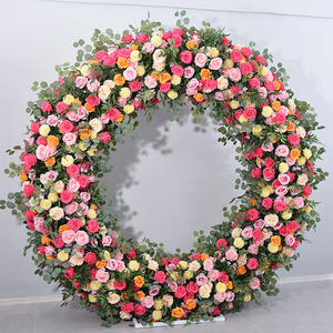 Support de planche Kt pliant/détachable blanc cadre de fond de mariage mise en page de scène accessoires d'arc de fête support de fleurs de route géométrique - Product Image 4