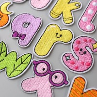Patchs brodés numérotés colorés de dessins animés, thermocollants et à coudre, pour vêtements d'enfants, sacs, chaussures, chapeaux, réparation et décoration
