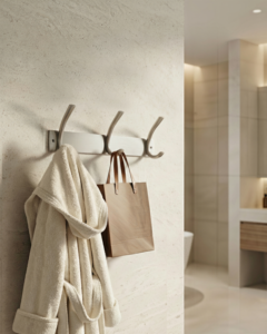 Gancho de Almacenamiento Flexible de Acero Inoxidable para Montar en la Pared del Baño, sin Necesidad de Taladrar, con Adhesivo Fuerte, para Colgar detrás de la Puerta - Product Image 1