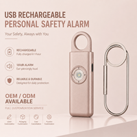 Alarm Keamanan Pribadi Isi Ulang 130db SOS dengan Gantungan Kunci Produsen OEMODM Pertahanan Diri Panggilan Darurat GPS Wanita Anak Lansia