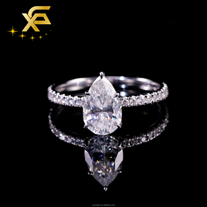 Joyería de Moda Personalizada, Anillo de Compromiso y Boda de Lujo en Oro Sólido de 14k y 18k con Certificado IGI, Diamante Cultivado en Laboratorio con Corte Pera, Unisex - Product Image 4