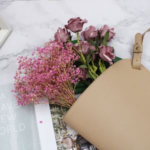Sac fourre-tout en cuir PU durable et tendance en forme de cône pour bouquets, avec bandoulière, réutilisable, pour mariages et cadeaux - Product Image 3