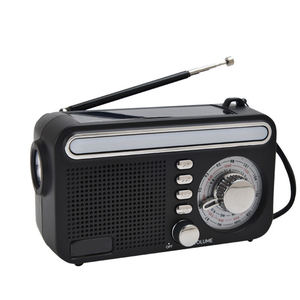 Hand-Crank Solar-Powered AM/FM/SW Emergency Radio with <b>Flashlight</b> & USB/TF MP3 Player - Product Image 3