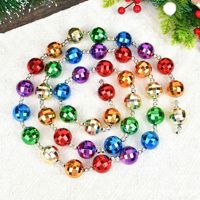 Guirlande de Noël en plastique perlée, grande boule de carnaval, vente en gros d'usine, collier pour fête de Mardi Gras à la Nouvelle-Orléans