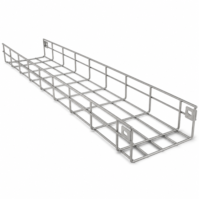 Electro Galvanized Steel Robotic Wire Welded Electro Zinc Plated Lightweight Basket Cable Tray for Telecommunication Rooms