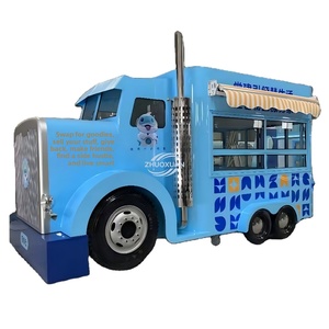 Camion de restauration mobile rapide de 5,5 m pour café et crème glacée, remorque de traiteur, camion de cuisine rétro à vendre avec équipements - Product Image 1
