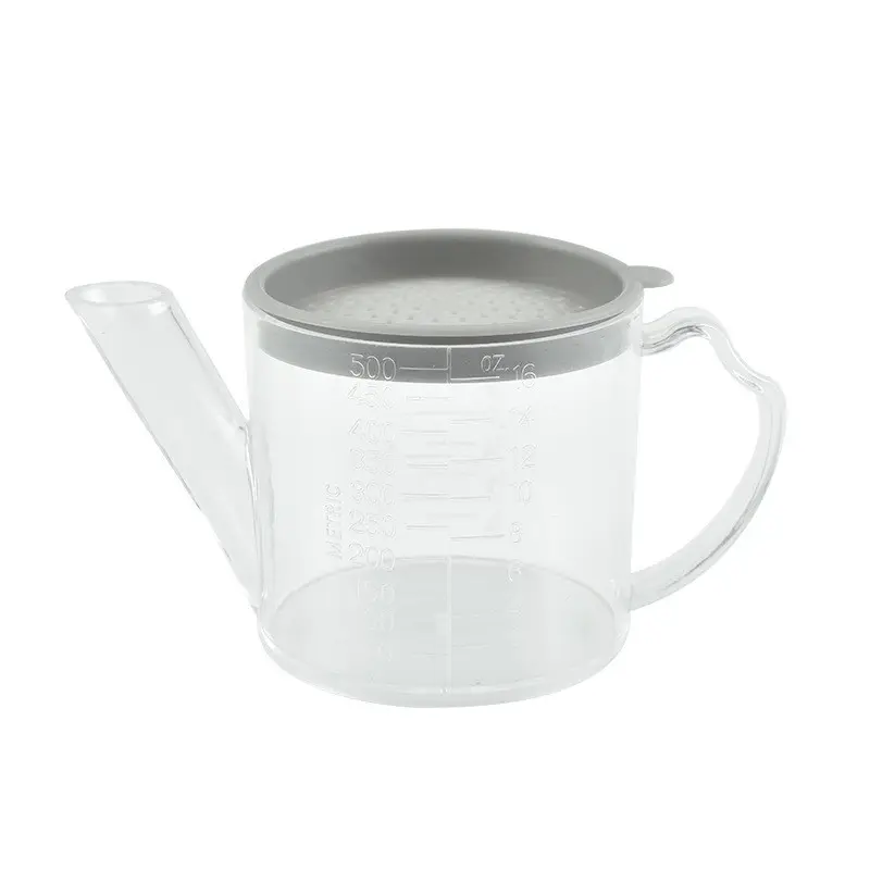Durable Kitchen Gadgets Measuring Cup Plastic Measuring Cup With PP Plastic Strainer lid For Tea and Oil