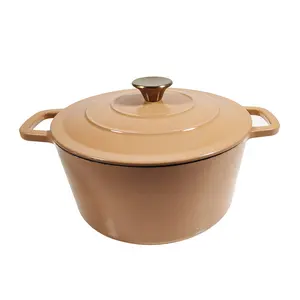 10 pouces 5L ustensiles de cuisine en fonte Style moderne émail fonte ustensiles de cuisine grands pots en fonte