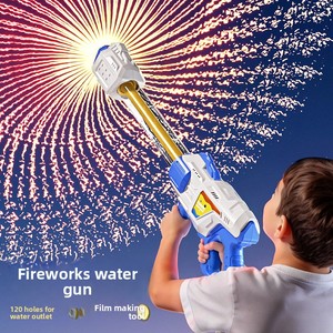 ปืนฉีดน้ำแรงดันสูงแบบดึงได้ - ปืนฉีดน้ำบาร์เร็ตต์ 120 รู สำหรับเด็ก, ความจุ 500 มล. พ่นน้ำแรง, ของเล่นกลางแจ้งสำหรับฤดูร้อน - Product Image 6