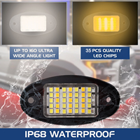 Projecteurs Rock 12V 35 LED Haute Luminosité Blanc Pur pour Camion 4x4 Tout-terrain Jeep Poids Lourd Pick-up Bicolore et Autres Accessoires d'Éclairage Automobile