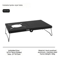 Table pliante de camping extérieure, accessoires pour réchaud araignée, table portable en alliage d'aluminium, petite table de barbecue pour le camping