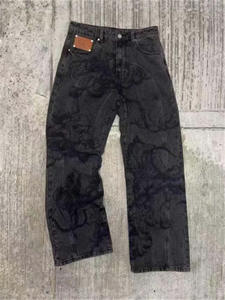 Jeans da <span class=keywords><strong>Uomo</strong></span> 2025 High Street a Vita Alta, Taglio Bootcut, Lavaggio Chiaro, Stile Europeo, Comodi e Slim per l'Estate - Product Image 3