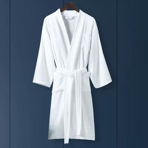 लक्जरी 100% कपास होटल स्पा स्नानग्रोब आधुनिक सादगी और एक आकार सभी वयस्क उपलब्ध सभी मौसमों को फिट करता है। - Product Image 4
