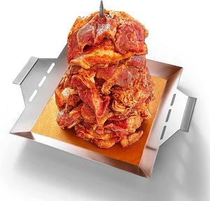 Brochettes verticales en acier inoxydable de 10 pouces pour tacos al pastor, shawarma, barbecue au charbon de bambou, accessoire de cuisson amovible, qualité alimentaire - Product Image 4