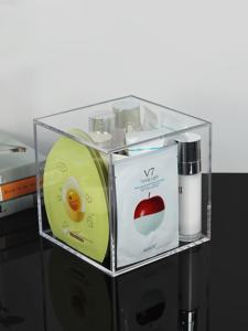 Acryl op maat gemaakte, zeer transparante, stofdichte display-vierkante capsule voor koffie, cosmetica en bureau-opbergdoos, JXD merkmodel - Product Image 4