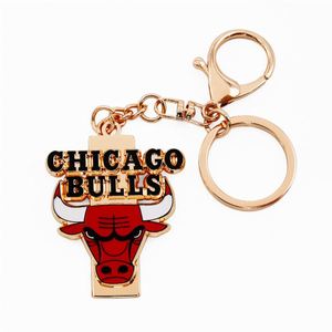 <b>Personalized</b> Custom Logo <b>Keychain</b> New Design 2D Red Bull Key Chain Key Holder Tags Enamel Zinc Alloy Metal Keyring - Product Image 1