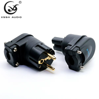YIVO XSSH Connecteur Audio Haute Fidélité IEC en Cuivre Pur, Prise Mâle/Femelle US EU UK AC 2 Broches 3 Broches, DIY OEM ODM