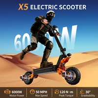 Scooter Eléctrico de Litio de 60V 40Ah, 6000W, Motor Dual, Velocidad Máxima de 85 km/h, Capacidad de Subida de 30 Grados, Plegable, para Adultos