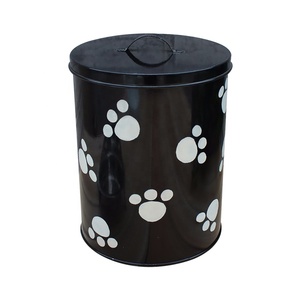 Galvanized Pet Food Bin <strong>Dog</strong> Food Storage Container Metal <strong>Dog</strong> <strong>Treat</strong> <strong>Tin</strong> - Product Image 2
