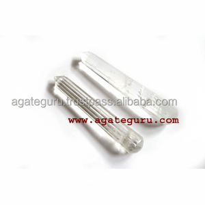 Varita de masaje de 16 facetas de cuarzo de cristal Fabricante mayorista Herramientas curativas de la India - Product Image 1